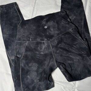 Lululemon Black Tie-Dye Leggings